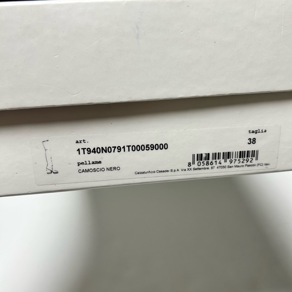 Casadei Over the Knee Thigh high chunky boots black suede sz 38 - Picture 4 of 10